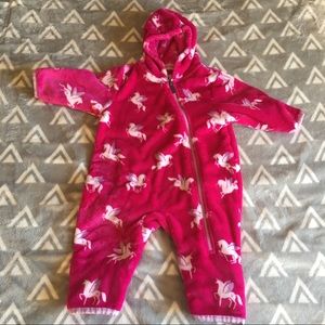 Hatley Fuzzy Fleece Unicorn Bundler - 18-24 Months